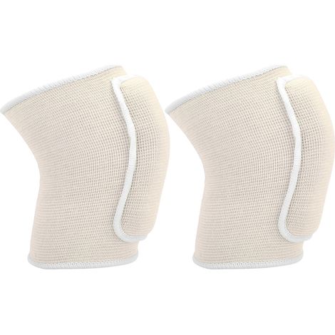 Genouillères élastiques pour enfants - Danse, volley, basket, sports - Couleur blanche (1/5)