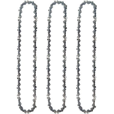 3 chaînes de tronçonneuse Scie forestière de 20 pouces Scie à chaîne à essence Scie à chaîne 325 à angle droit 76 sections 38 couteaux (1/3)