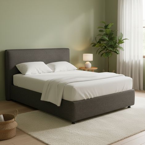 Cama Doble Widnes, Desenfundable, Hecho en Italia, Gris Tortora (1/5)