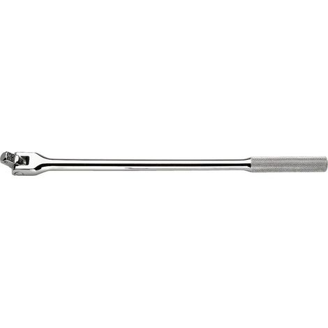 Facom – Poignée articulée 1/2" longue manche métallique – Normes NF ISO 3315, ISO 3315, DIN 3122 – Détails techniques : d 20mm, L 410mm, 740g
