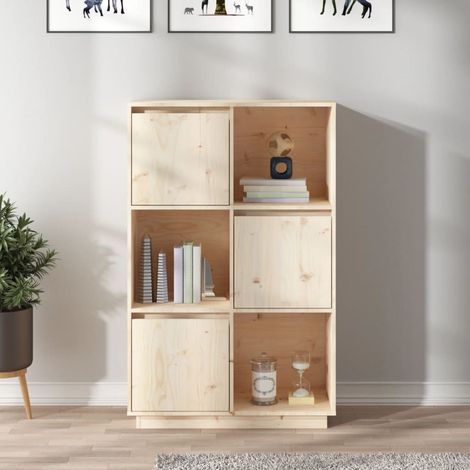 vidaXL Credenza 74x35x117 cm in Legno Massello di Pino (1/5)