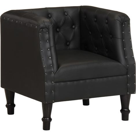 Sessel Schwarz Echtleder vidaXL (1/5)