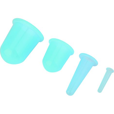 Lot de 4 ventouses massage visage anti-âge, lifting fermeté peau, soin thérapie esthétique, cup verte, appareil facial (1/5)
