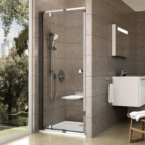 Ravak Pivot - Duschtür, 76-81 cm, Aluminium glänzend/Klarglas 03G40C00Z1 (1/5)