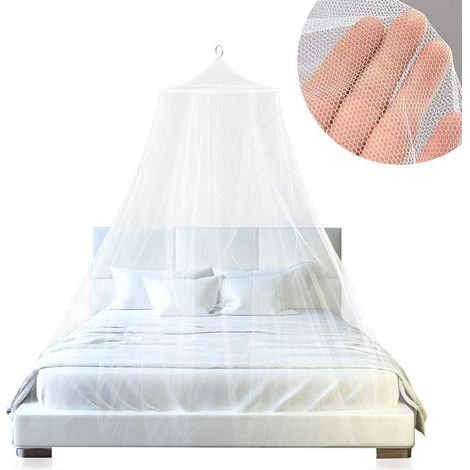Mosquitera piramidal portátil con marco metálico, transpirable y a prueba de insectos – Blanca – (1/5)
