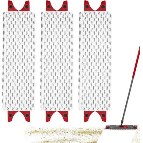 Lot de 3 Housses de Rechange pour serpillière Vileda Ultramax - Remplacement pour Balai à Franges Vileda - Facile à Fixer - pou (1/4)