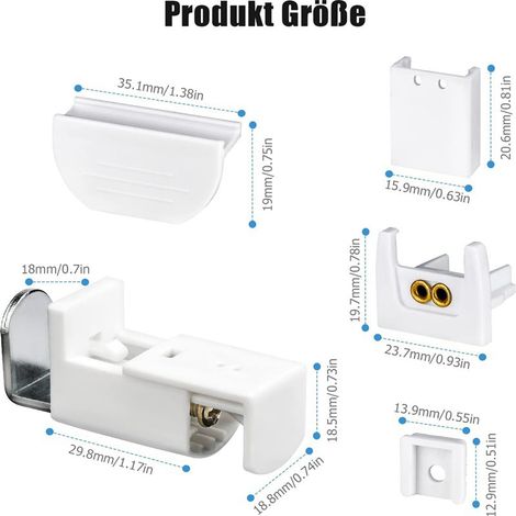 Ensemble de 18 accessoires pour rideaux plissés, comprenant des pièces de rechange et des consommables. (1/5)