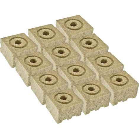 Blocs de laine de roche 4 pouces, 12 pièces pour culture hydroponique, absorption rapide