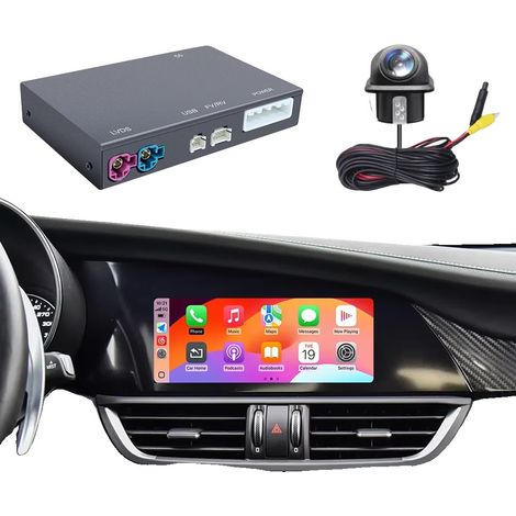 CarPlay sans fil et Android Auto, Installation facile, Navigation améliorée, Pour Alfa avec caméra (1/2)