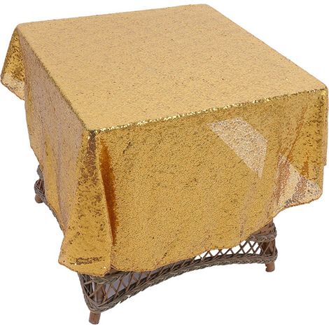 Nappe Ronde Pailletée - Maille Respirante - Pour Fête Mariage Anniversaire Noël - 150 cm - 1 Pièce (1/5)