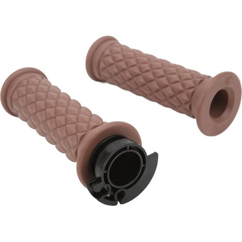 1 paire de poignées d'accélérateur 22 mm, universelles et confortables, compatibles avec les scooters GY6 50cc, 80cc, 125cc et 150cc, couleur marron. (1/5)