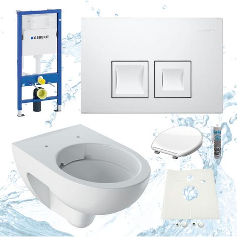 Geberit Vorwandelement Geberit Renova WC spülrandlos Komplettset Delta50 (1/4)