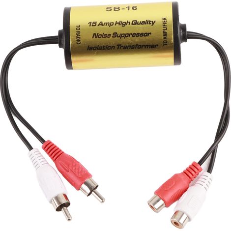 Suppresseur de bruit stéréo 15A, amplificateur Audio Anti-interférence, filtre isolateur de boucle de terre. (1/4)