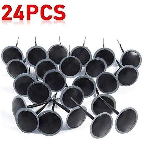 Kit de 24 bouchons de réparation pour pneus sans chambre à air, pour voitures, motos, camions, bus et fermes-