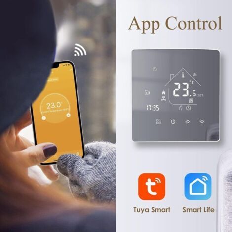NALOOKAMIC Tuya Thermostats intelligents Thermostats de Chauffage Thermostat d'ambiance Thermostat WiFi Thermostate pour Le Chauffage de l'eau Compatible avec Alexa, Google Home 3A TGR85WIFI (1/3)