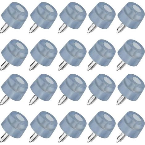 20 PCS Pieds de chaise en caoutchouc à visser 20 18 14mm Antidérapant pour meubles protection anti-vibration avec vis pour meubles armoires bureaux tables canapés (1/5)