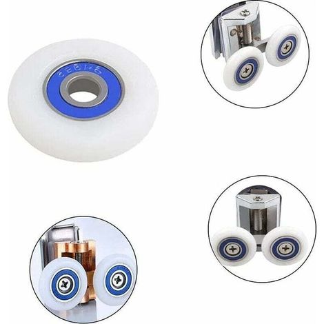 Roulette Porte Douche Roulettes pour Porte de Douche Roulette Porte Douche Roues Roulettes de Rechange Roulette Porte Roulette de Douche pour Porte de Douche avec Des Vis.27 mm de diamètre.Starlight.1 (1/2)
