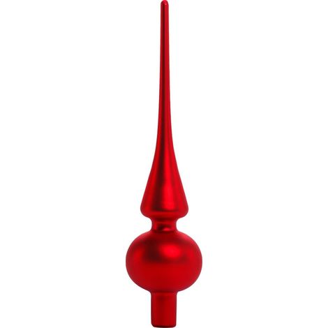 TrendLine Christbaumspitze 26 cm Glas Rot Baumspitze Weihnachtsbaumspitze