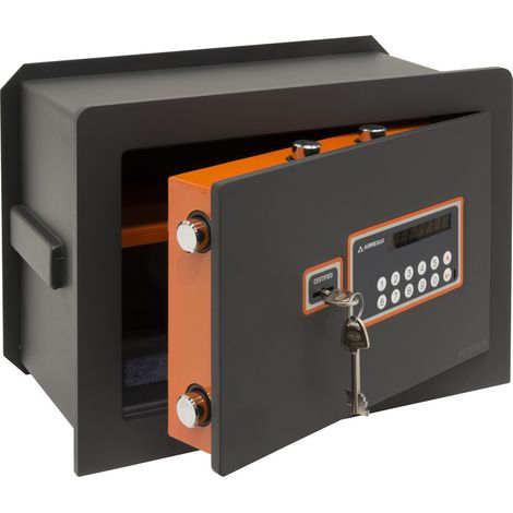 ARREGUI Plus C Cassaforte a muro con serratura certificata a chiave e codice, Cassaforte da incaso a parete con Fondo Estensibile, Alto livello di sicurezza M : 27 x 38,5 x 20/30 cm 11 a 19L (181040)