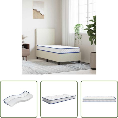 vidaXL Schlafkomfort - Memory-Schaum-Matratze 80x160x17 cm Weich Weiß (1/5)