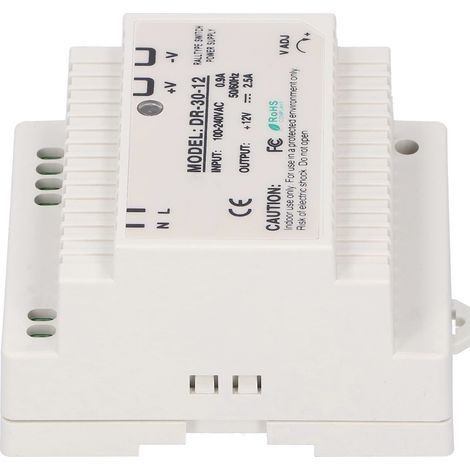 Alimentation sur rail DIN série DR avec commutation LED réglable pour armoire électrique DR-30-12 (1/5)