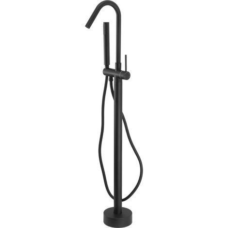 Grifo de bañera exenta negro mate redondo de latón Sella de Valaz (1/2)