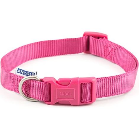 Ancol Nylon Adjustable Collar Raspberry - 30-50 - 124387 (1/2)