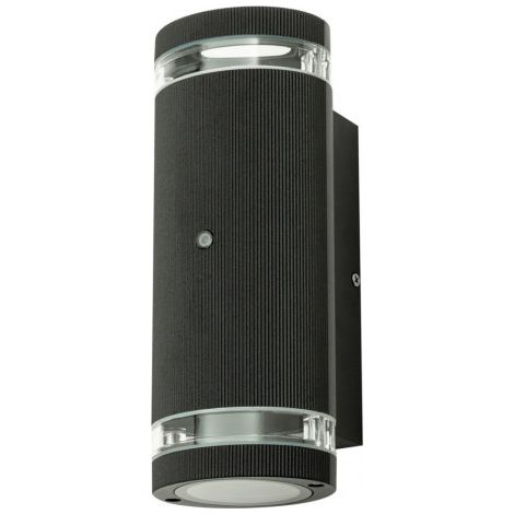 Litecraft Holme Up & Down Outdoor GU10 Wall Light With Photocell Sensor - Black (1/5)