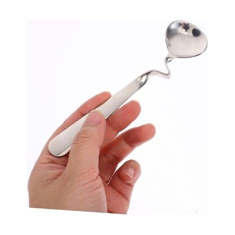 Set di 2 cucchiaini da miele in acciaio inox - Manico curvo - Cucchiaini antigoccia per miele e sciroppo - Cucchiaini multifunzionali per caffè e marmellata - Utensili da cucina (15 cm) (1/4)