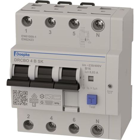 Doepke DRCBO 4 B16/0,03/3N-B Interruptor Diferencial Combinado Tipo B
