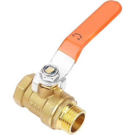 Kugelhahn aus Messing, Außen- und Innengewinde 1/2" BSP DN15