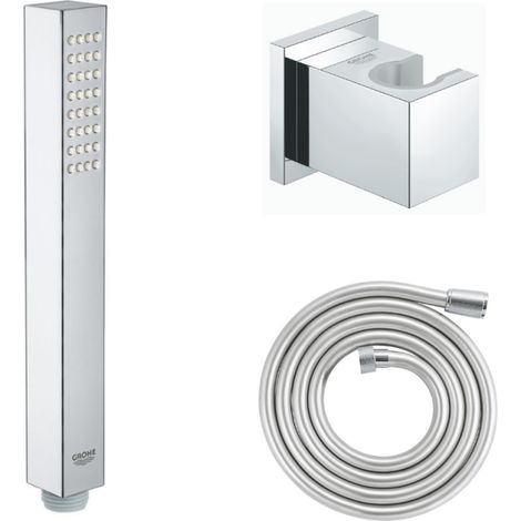 GROHE Douchette 1 jet Vitalio Joy Cube Stick chromé avec flexible 200 et support carré