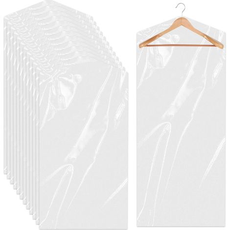 50 sacchetti porta abiti lunghi 60150 cm per appendere i vestiti, sacchetti per lavaggio a secco, sacchetti per lavaggio a secco, sacchetti porta abiti appesi per cappotti, vestiti, abiti da sera, mon