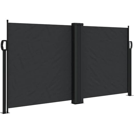 Auvent latéral rétractable noir 120x1200 cm (1/5)