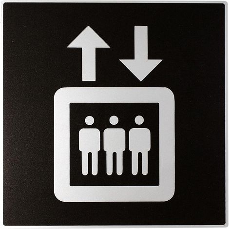 Plaque de porte Ascenseur - Europe design 200x200mm - 4280011