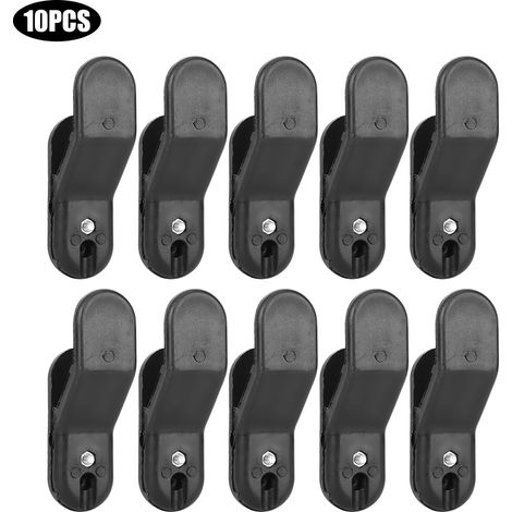 10 Clips de ventilation noirs pour serre, accessoires agricoles Ă clipser, outil de jardinage, 10 piĂšces. (1/5)