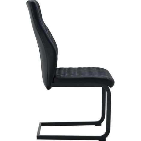 Set tavolo e 2 sedie da pranzo rotondo in vetro temperato 85 cm nero MODENUIT (1/5)