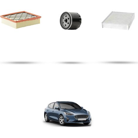 Kit tagliando 3 filtri compatibile con Ford Focus IV 1.5 Ecoboost 90kw dal 2018