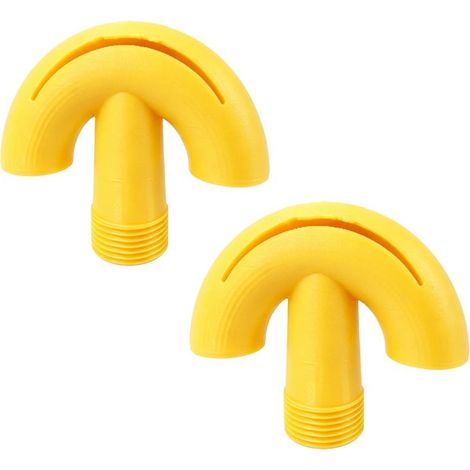 Lot de 2 Buses d’Aération pour Piscine – Filetage 3/4 Pouce – ABS – Tête de Fontaine – Pour Mouvement de l’Eau et Décoration – Usage Piscine-Jaune (1/4)