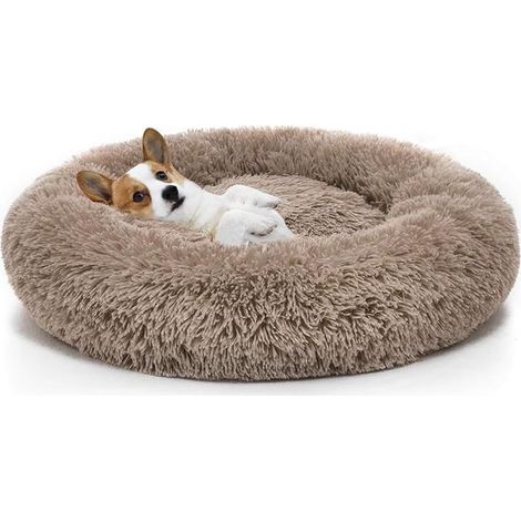 Lit orthopédique pour chien confortable en forme de donut, lit rond pour chien ultra (1/5)