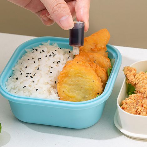 Mini bouteilles de sauce soja en plastique pour bento, flacons souples pour vinaigrette, récipients à sauce portables (1/5)