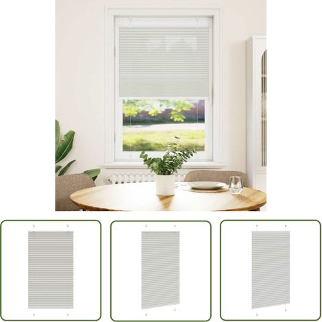 vidaXL Plissee Hellgrau 75x150 cm Stoffbreite 74,4 cm Polyester (1/5)