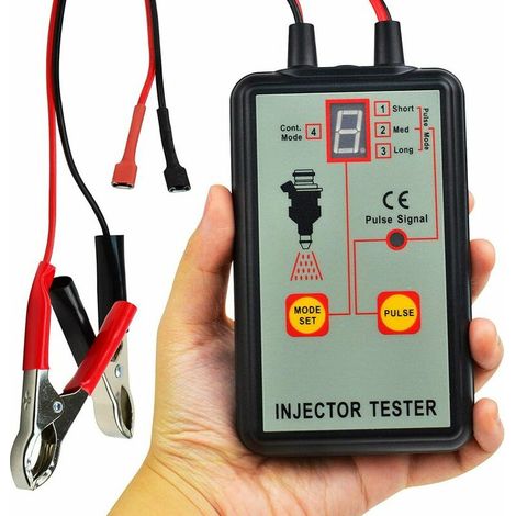 royaluxe - Universel Détecteur D'injecteur de Carburant Automobile en ABS Affichage LED Outils de Réparation de Test de Voiture avec des Pinces Crocodiles (1/5)