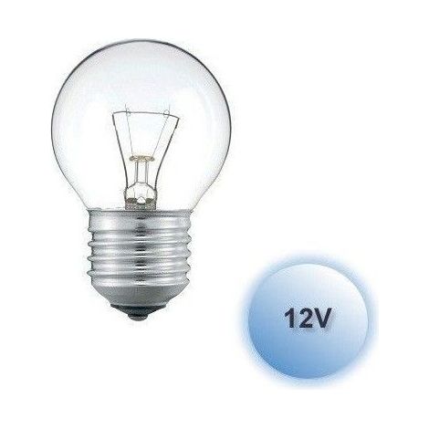 Lampadina ad incandescenza sferica chiara 60w e27 12v