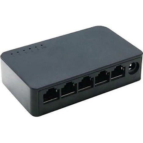 5-Port Gigabit 1000 Mbps Fast Ethernet Switch mit WAN- und LAN-Anschlüssen, Ethernet-Hub für Monitor und IP-Kamera (US-Stecker). (1/5)