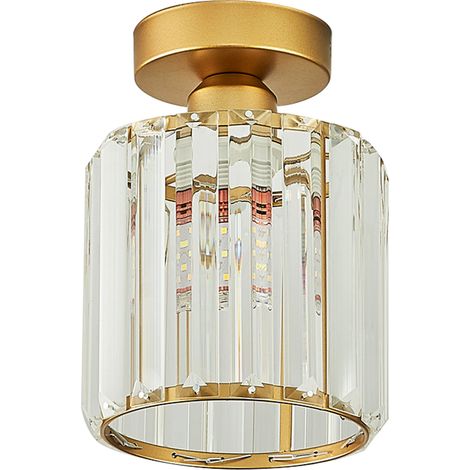 Plafonnier en cristal moderne proche du luminaire, luminaire de couloir pour chambre à coucher, salle de bain, entrée, balcon, couloir, allée avec douille E27 (ampoule non incluse) (1/5)