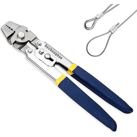 Outil de sertissage de câble métallique pour sertir la ligne de pêche jusqu'à 2,2 mm Outils de sertissage Outil de sertissage de câble métallique en acier inoxydable robuste (1/5)