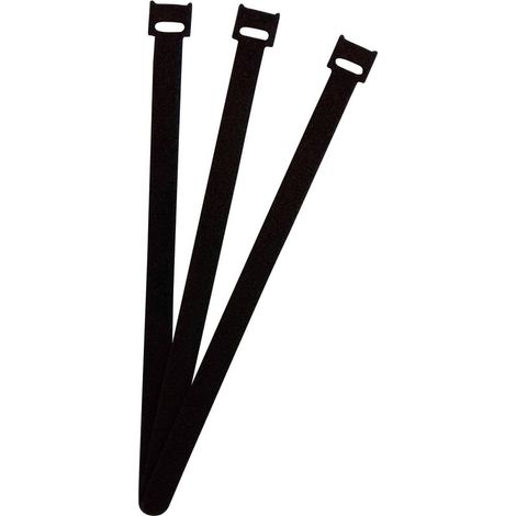 FASTECH® Fascette a strappo per raggruppare Lato morbido e lato rigido (L x L) 250 mm x 13 mm Nero 100 pz.