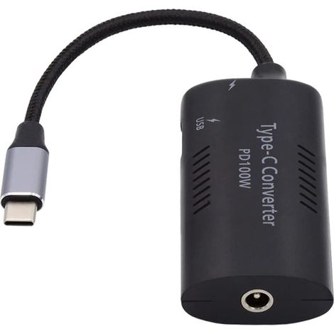 Cable de alimentación CC JSSEVN de 5,5 x 2,1 mm, entrada de 100 W, salida dual USB-C tipo C y PD tipo A, emulador de carga (1/5)