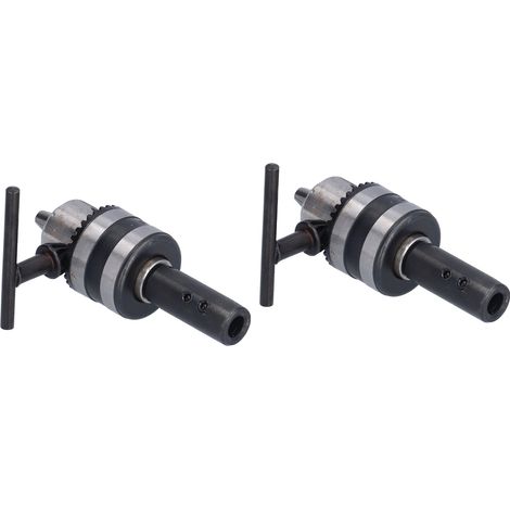 2 jeux de clés pour mandrin de perçage, outil convertisseur à 3 mors avec tige ronde de 1/2 po, plage de serrage de 1 à 10 mm (1/5)